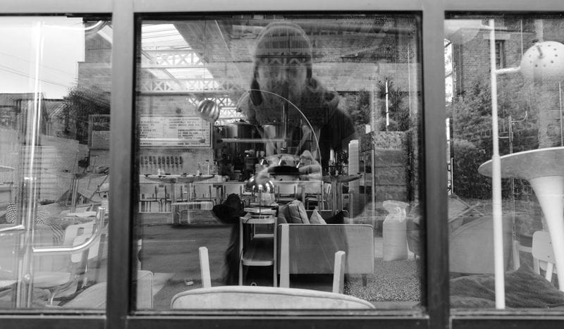 Self-Portrait through a reflective window - 2020